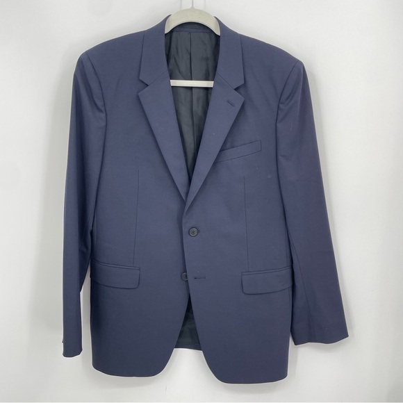 Theory Chambers New Tailor 2 navy Wool Stretch Slim Fit Blazer Jacket 40R - Picture 1 of 8